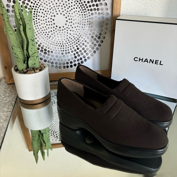 Stuart Weitzman Women's Brown Stretch Rubber Platform Shoes Size 9 M - Picture 12 of 14